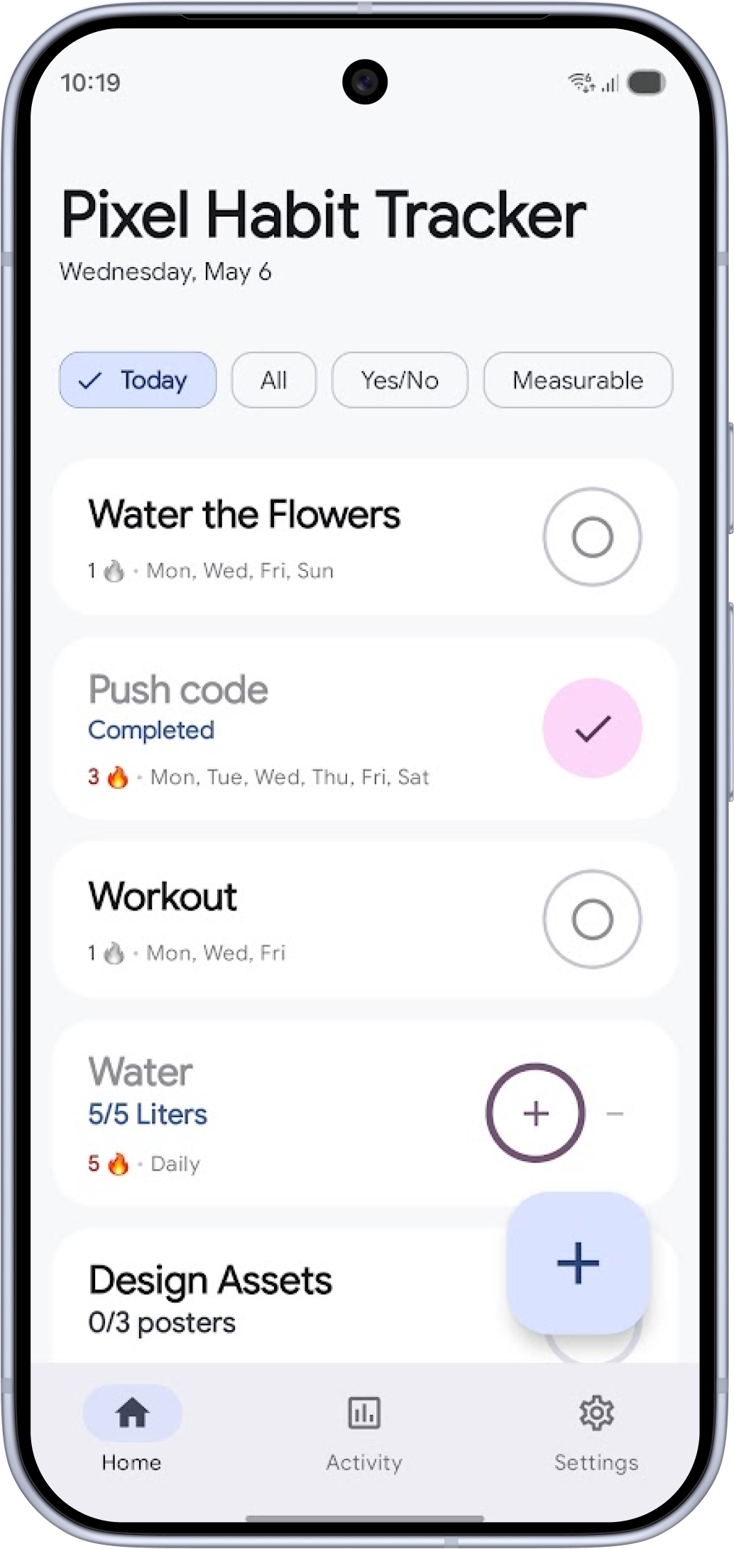 Pixel Habit Tracker App Screenshot