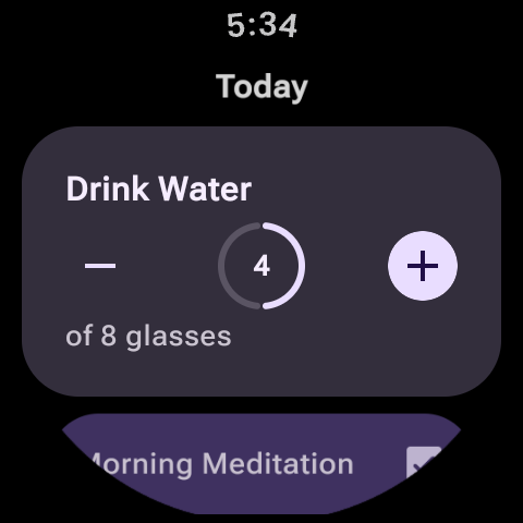 Pixel Habit Tracker on Wear OS
